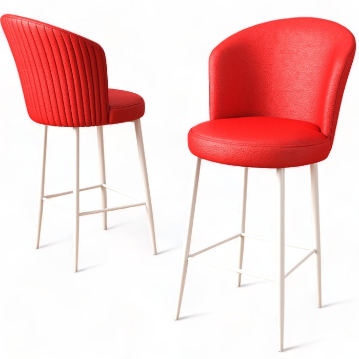 Hanah Home Uras - Rojo y Blanco (Set de 2 piezas)